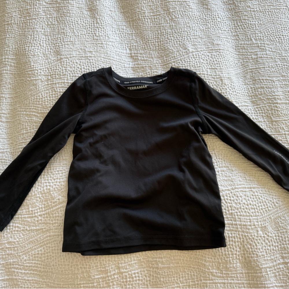 Terramar size 3T Black Long Sleeve winter thermal Top